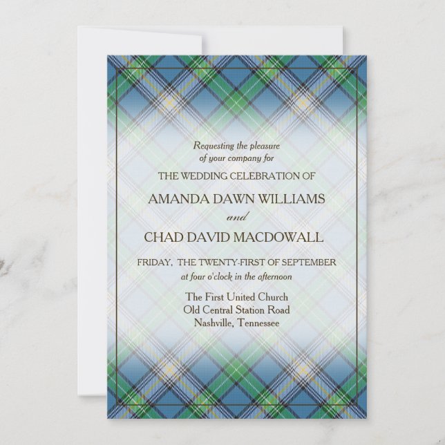 Tartan Beauty Clan MacDowall Scottish Plaid (Anverso)