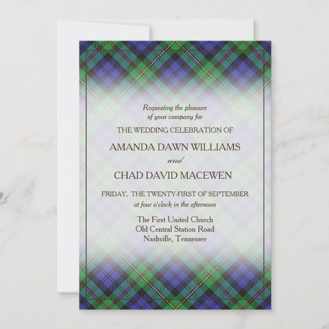 Tartan Beauty Clan MacEwen Scottish Plaid (Anverso)