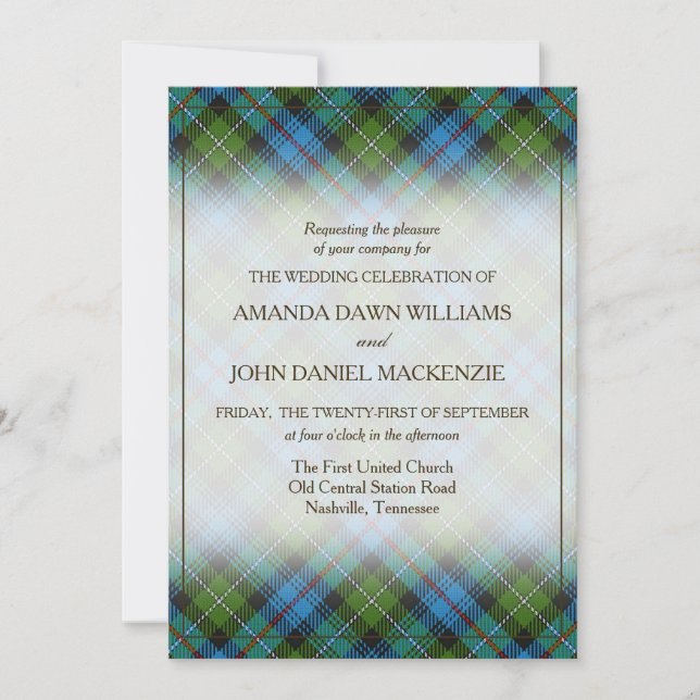 Tartan Beauty Clan MacKenzie Scottish Plaid (Anverso)