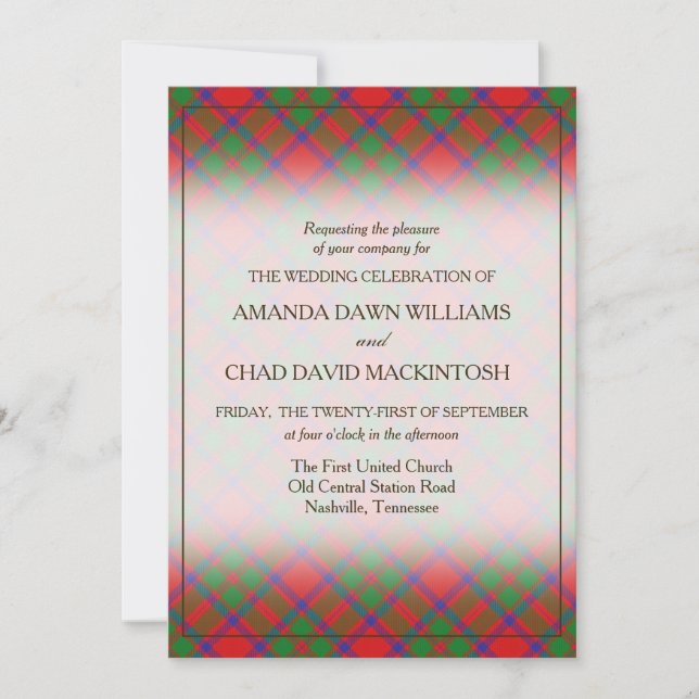 Tartan Beauty Clan MacKintosh Scottish Plaid (Anverso)