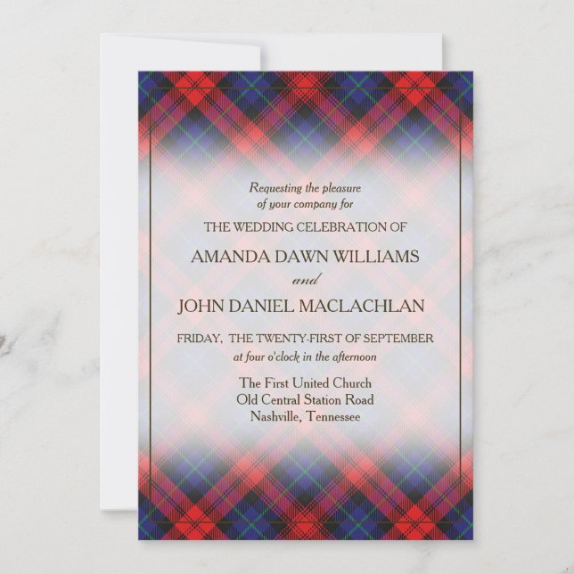 Tartan Beauty Clan MacLachlan Scottish Plaid (Anverso)