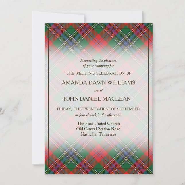Tartan Beauty Clan MacLean Red Scottish Plaid (Anverso)