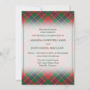 Tartan Beauty Clan MacLean Red Scottish Plaid