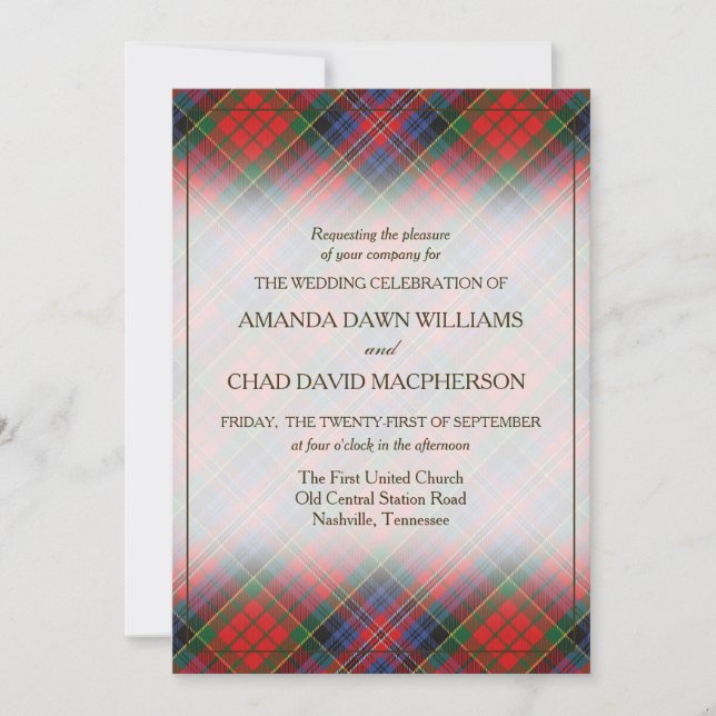 Tartan Beauty Clan MacPherson Red Scottish Plaid (Anverso)