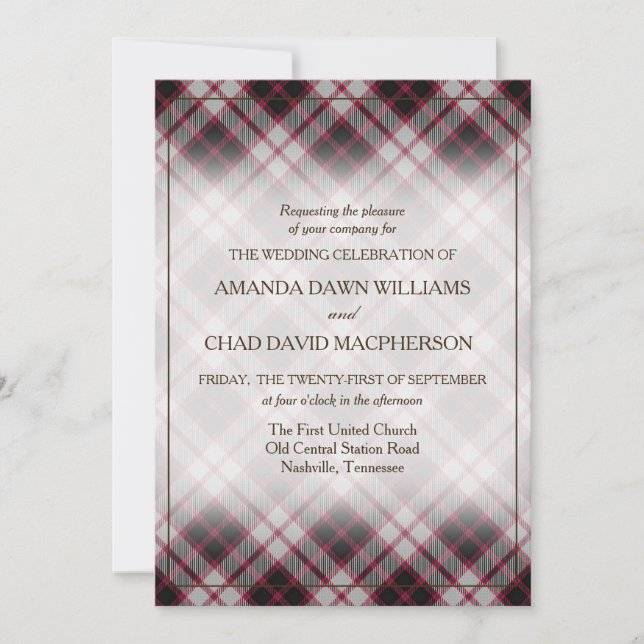 Tartan Beauty Clan MacPherson Scottish Plaid (Anverso)