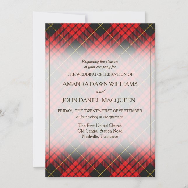 Tartan Beauty Clan MacQueen Scottish Plaid (Anverso)