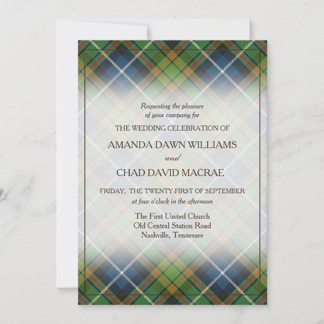 Tartan Beauty Clan MacRae Scottish Plaid (Anverso)