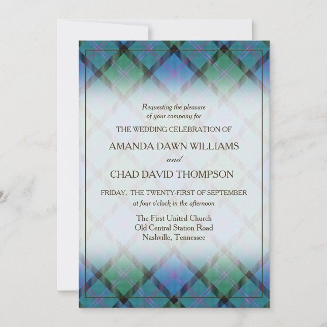 Tartan Beauty Clan MacThomas Blue Green Plaid (Anverso)