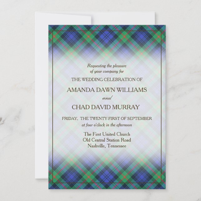 Tartan Beauty Clan Murray Scottish Plaid (Anverso)