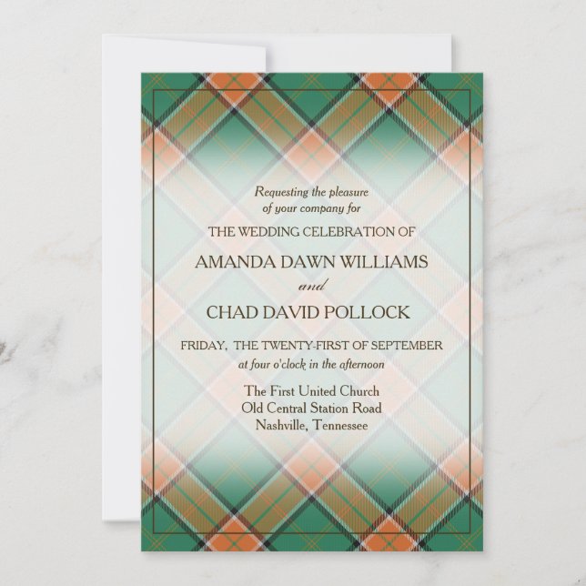 Tartan Beauty Clan Pollock Scottish Plaid (Anverso)