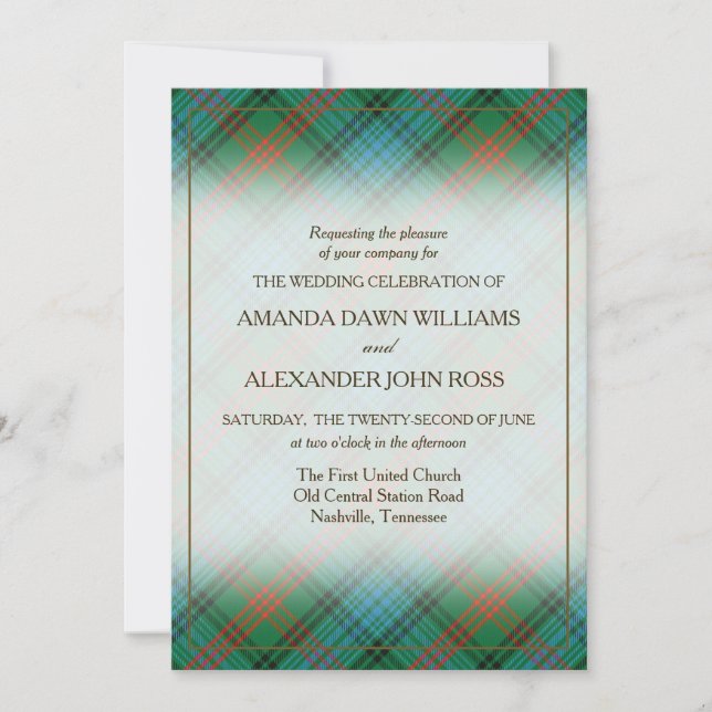 Tartan Beauty Clan Ross Scottish Plaid (Anverso)