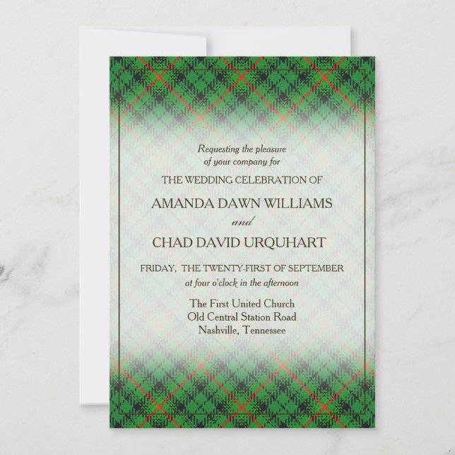 Tartan Beauty Clan Urquhart Scottish Plaid (Anverso)