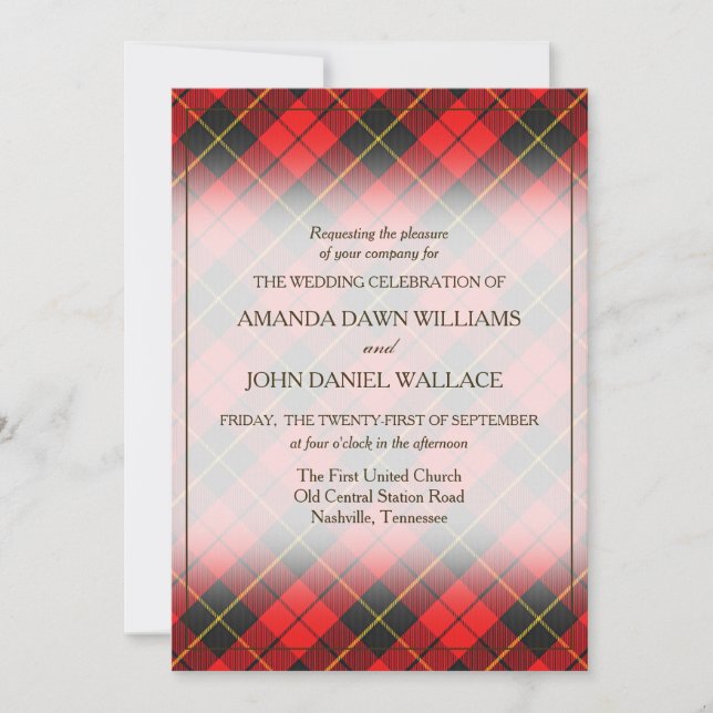 Tartan Beauty Clan Wallace Scottish Plaid (Anverso)