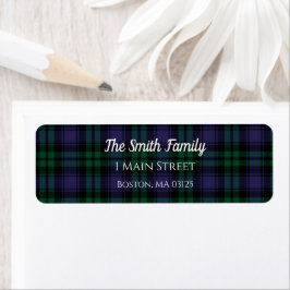 Tartan Black Watch, Etiqueta de devolución en cuad