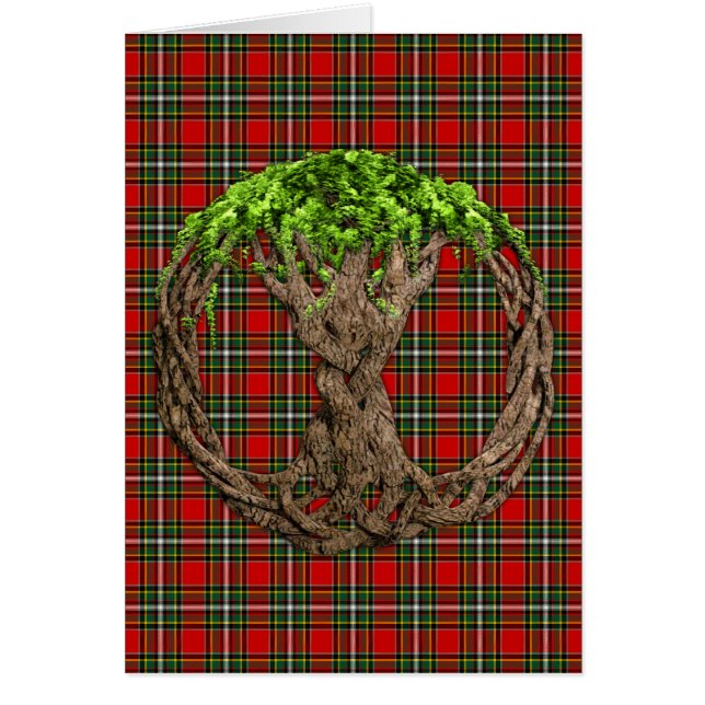 Tartán de Gillespie del clan y árbol de la vida (Frente)