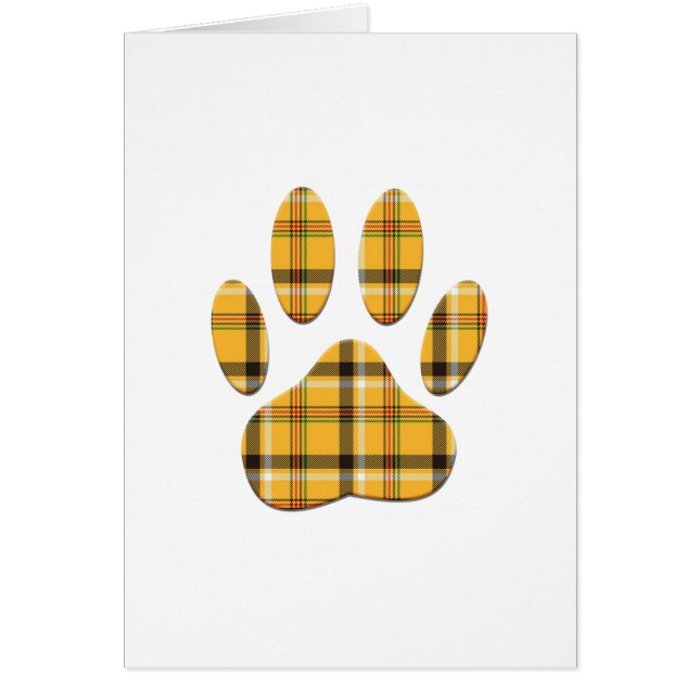 Tartan Dog Paw Print (Frente)