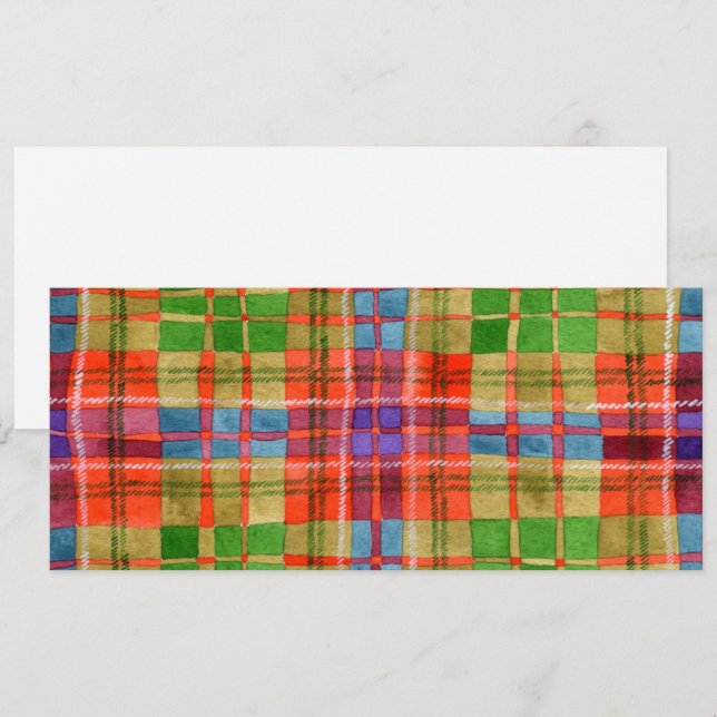 TARTÁN MAC RAE 4x9.25 Tarjeta plana / Horizontal (Anverso / Reverso)
