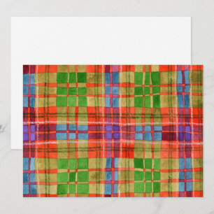 TARTÁN MAC RAE 5.5x7.5 Tarjeta Plana / Horizontal