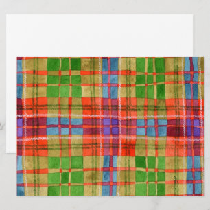 TARTÁN MAC RAE 6.5x8.75 Tarjeta plana / Horizontal