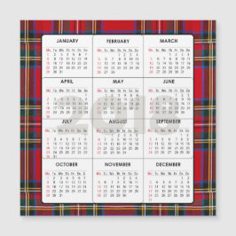 Tartán magnético cuadrado de 2018 calendarios