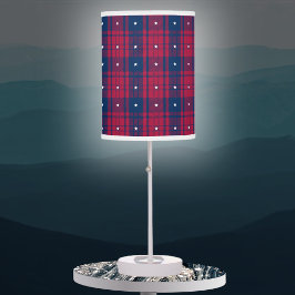 Tartán - Patriótico - Estrellas blancas rojas