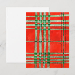 TARTÁN ROJO SCOTT 4.25x5.5 Tarjeta plana / vertica