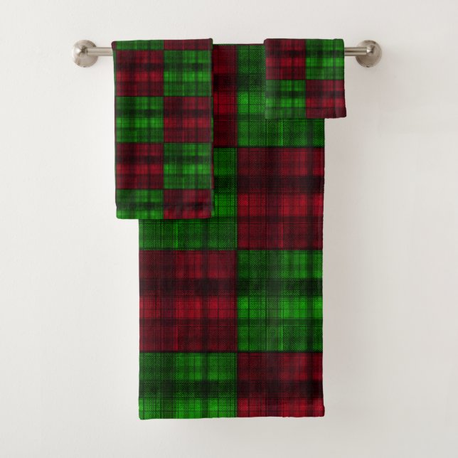 Tartán rojo y verde navidad. (In situ)