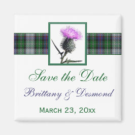 Tartán y Thistle Wedding Salven la fecha imán