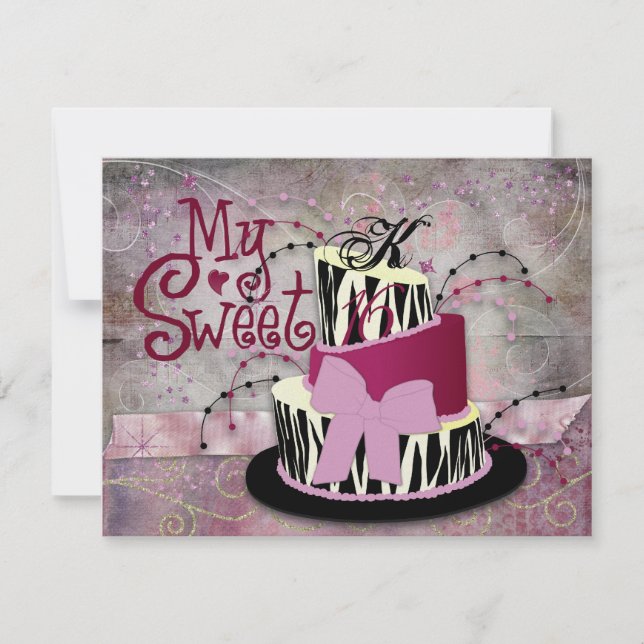 Tartas de cebra 16 invitaciones (Anverso)