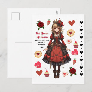 Tartas de la Reina de Corazones Postal de San Vale