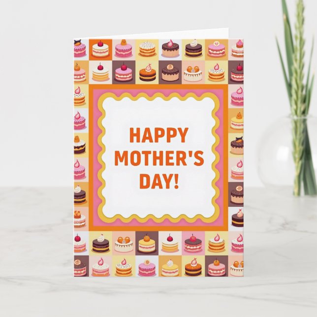 Tartas Dulces Tarjetas de Día de la Madre (Anverso)