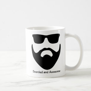 Tasa con barba e impresionante taza