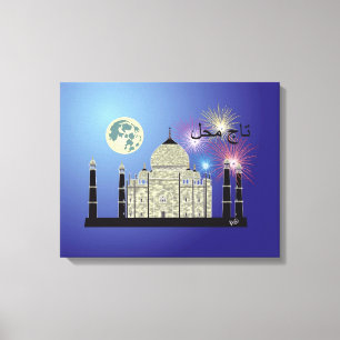 Tasch Mahal India presión en lienzo de cuña 3