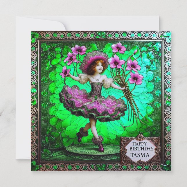 ~ TASMA ~ Cumpleaños feliz ~ Niña flor ~ (Anverso)