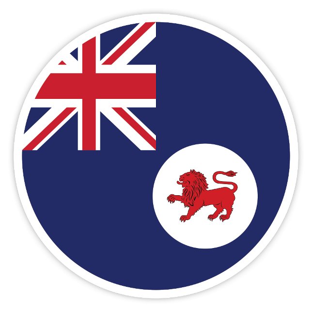 Tasmania Pegatina de la bandera de Australia (Tasmania Australia, State Flag Sticker)