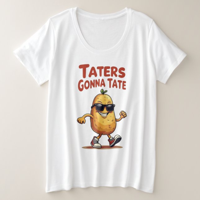 Taters se va a comer - Graciosa Actitud De La Papa (Anverso del diseño)