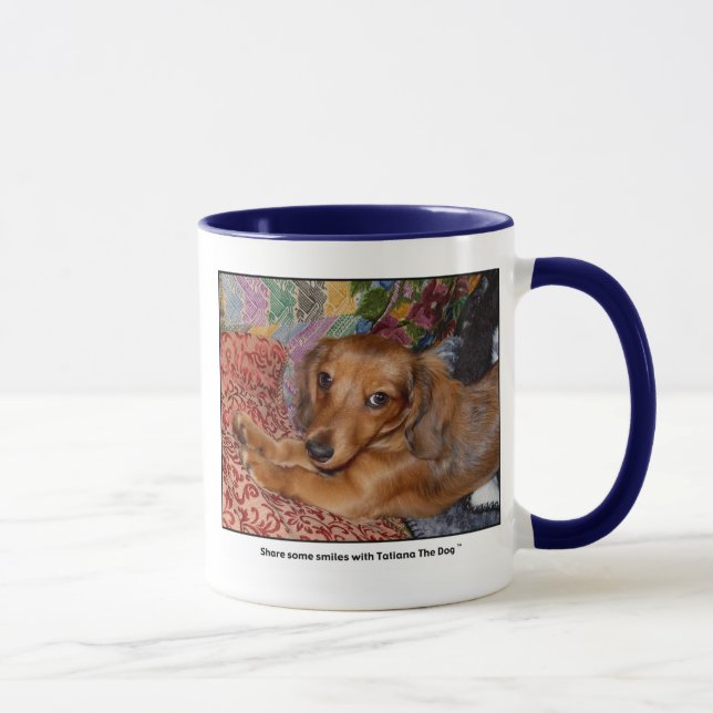 Tatiana la parte del perro algunos sonríe taza (Derecha)