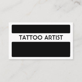 Tattoo Artist simples tarjetas de negocios blancas