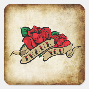 Tattoo Rose Rockabilly Urban Gracias Sellos