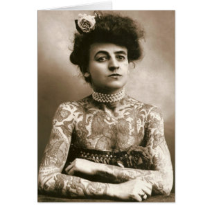 Tatuado Con Perlas, Foto De Circo Victoriano