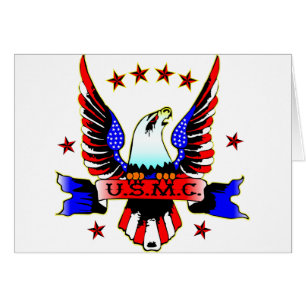 Tatuaje blanco de la escuela vieja del USMC y azul