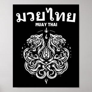Tatuaje de arte de Muay Thai Sak Yant Tigre gemelo