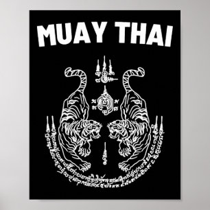 Tatuaje de arte de Muay Thai Sak Yant Tigre gemelo