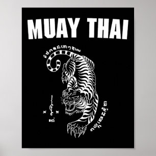 Tatuaje de arte Sak Yant de Muay Thailand Tigre Ki