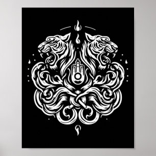 Tatuaje de arte tailandés de muay thai Sak Yant Tw