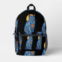 Tatuaje de gato azul Imprimir la bolsa de corte