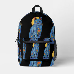 Tatuaje de gato azul Imprimir la bolsa de corte