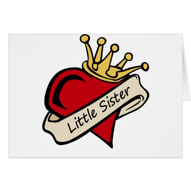 Tatuaje del corazón de la pequeña hermana (Anverso (Horizontal))