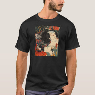 Tatuaje del samurai que pinta la camisa de la C.