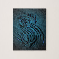 tatuaje fresco del rompecabezas tribal del dragón